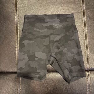 Lululemon Black Camo Biker Shorts